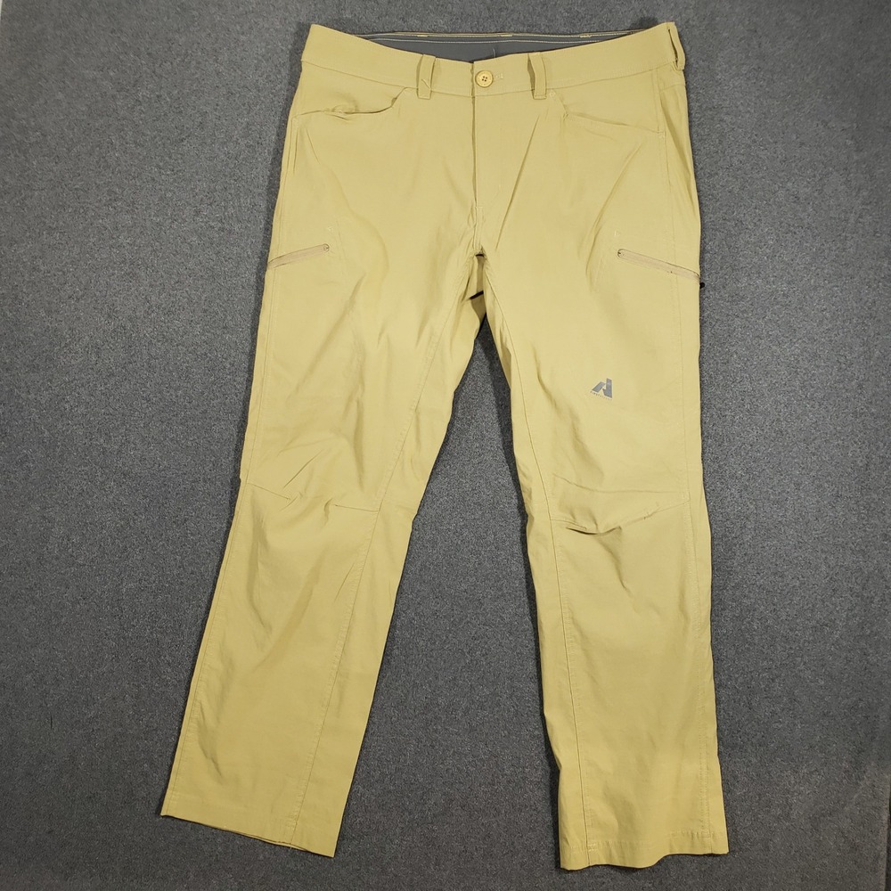 Eddie Bauer First Ascent Guide Pro Pants Mens 38x32 Khaki Tan Articulated Hiking